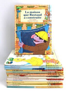 Lot 15 Books Club Du Livre Rue Sésame/ Sesame Street Children Learning French #2